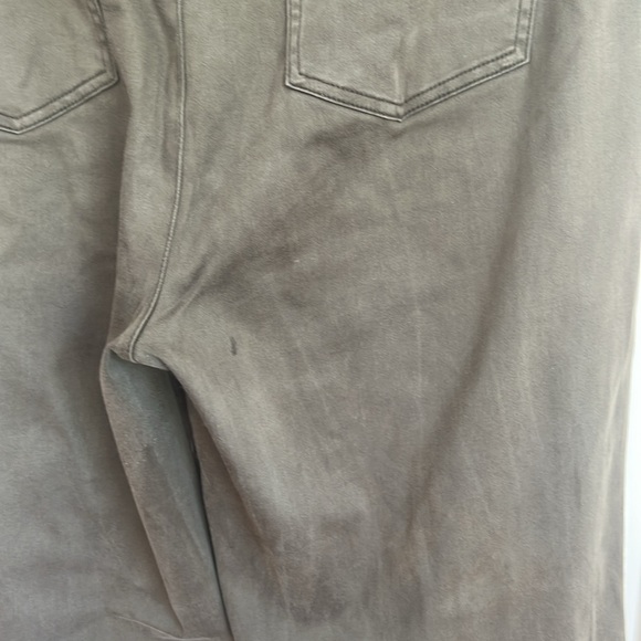 🪅Evereve stretch wide leg olive cropped pant 32 Chic Wide-Leg Khaki Trousers 14 - Picture 8 of 10